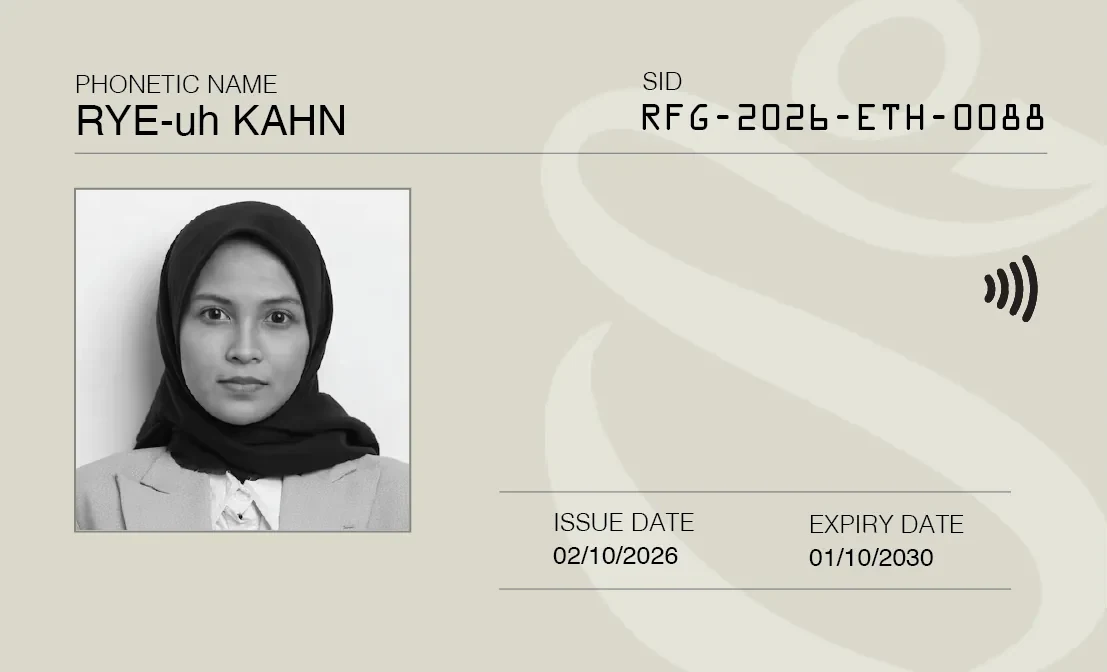 Front of the Solace ID card